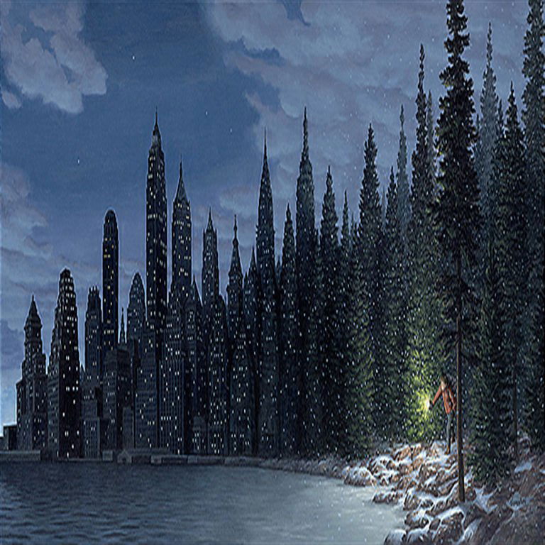 Light Flurries: Rob Gonsalves Limited Edition Giclee on Canvas 395 s/n 13" h x 25.81" w