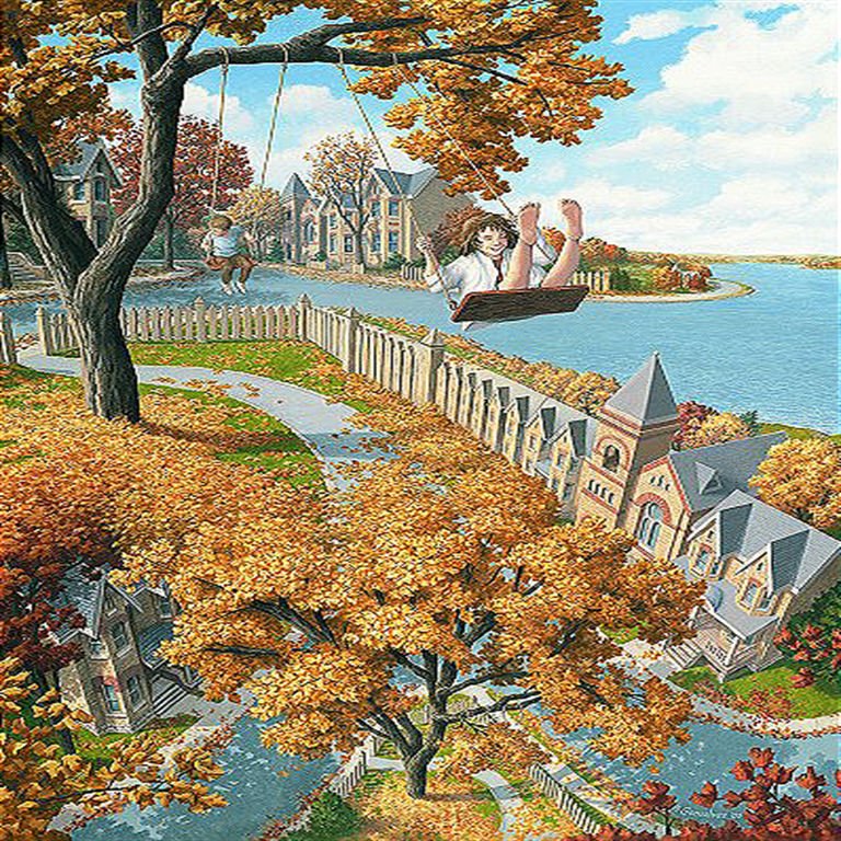 On the Upswing: Rob Gonsalves Limited Edition Giclee on Canvas 200 s/n 43.875" h x 31.875" w