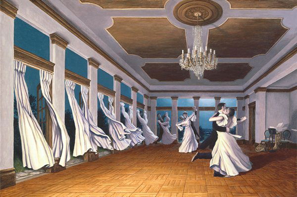 The Dancing Wind: Rob Gonsalves Limited Edition Giclee on Canvas 195 s/n 13.5" h x 27" w