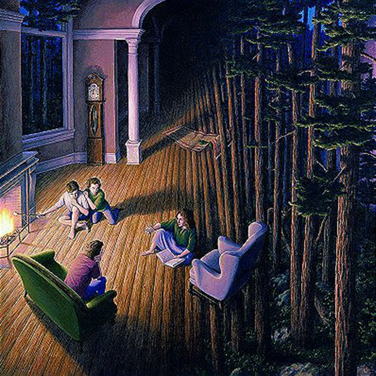 The Woods Within: Rob Gonsalves Limited Edition Giclee on Canvas 175 s/n 9.25" h x 9.25" w