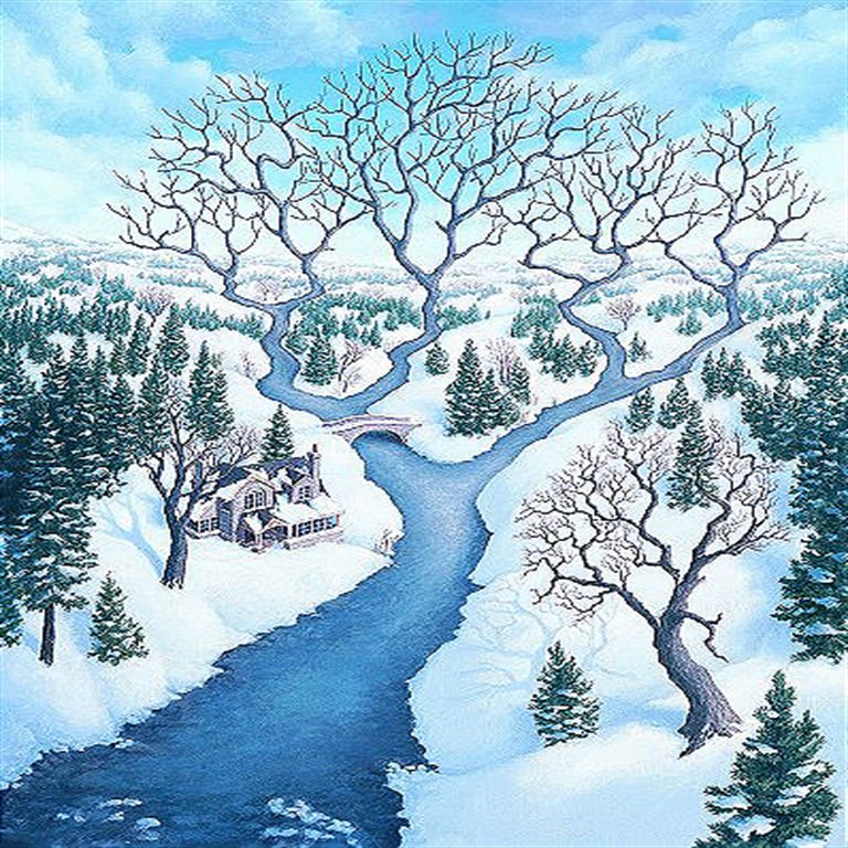 Tributaries: Rob Gonsalves Limited Edition Giclee on Canvas 195 s/n 17.94" h x 14" w