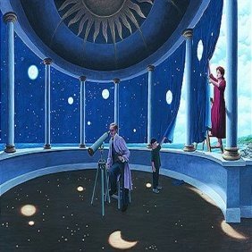 Astral Projections: Rob Gonsalves Limited Edition Giclee on Canvas 175 s/n 9.5" h x 13" w