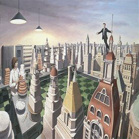Sweet City: Rob Gonsalves Limited Edition Giclee on Canvas 395 s/n 14.93" h x 23.25" w