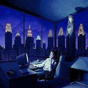 The Light Of A Late Night: Rob Gonsalves Limited Edition Giclee on Paper 175 s/n 9.5" h x 11" w
