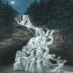 Water Dancers: Rob Gonsalves Limited Edition Giclee on Canvas 395 s/n 21" h x 14" w