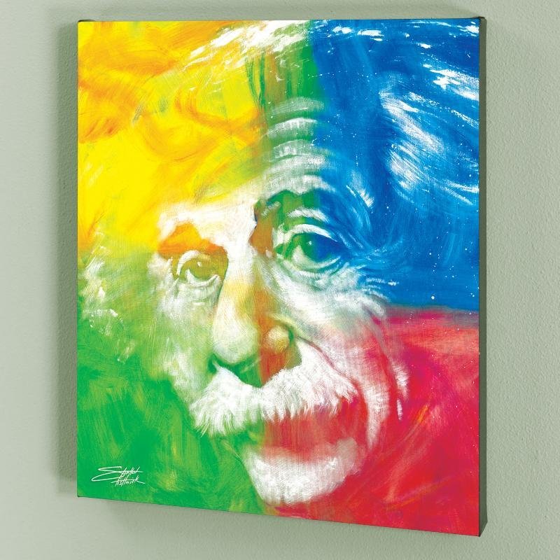 Spectrum of Brilliance by Stephen Fishwick: With bright colors and expressive lines, Stephen Fishwick puts a unique spin on pop culture portraits. "Spectrum of Brilliance" is a limited edition giclee on stretched canvas, numbered and bears the