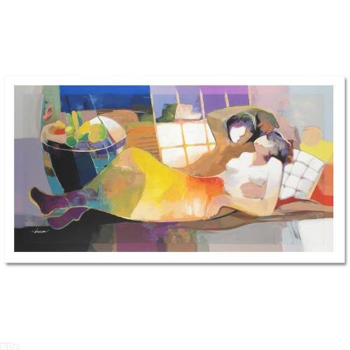 Daylight Dream by Hessam Abrishami: Displaying expressionist brushstrokes and vivid colors, Hessam Abrishami's paintings are rich with life and emotional intensity. "Daylight Dream" is a limited edition serigraph on canvas, numbered and