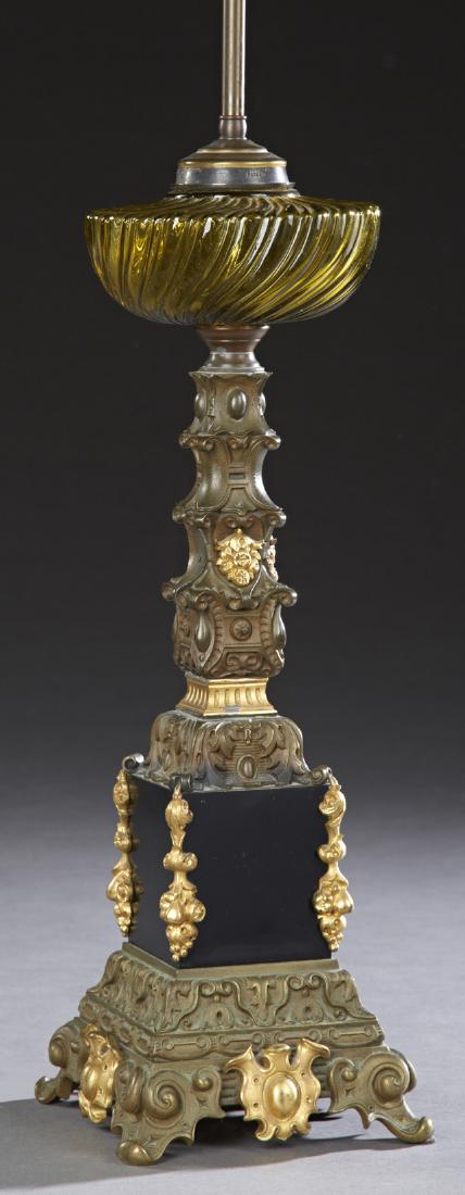 French Gilt and Patinated Spelter Columnar Banquet Oil (1 of 1)