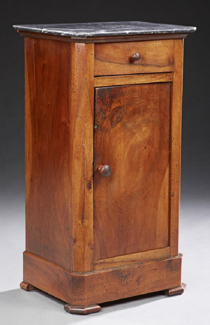 French Louis Philippe Style Carved Walnut Marble Top (1 of 1)