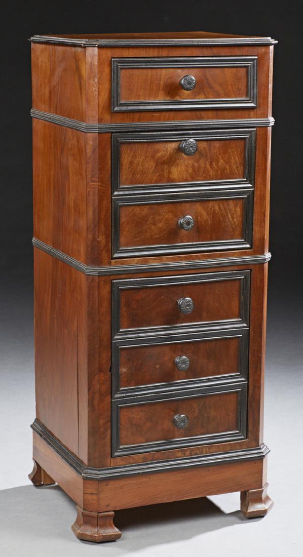 Tall French Carved Walnut Nightstand, c. 1870, the (1 of 1)