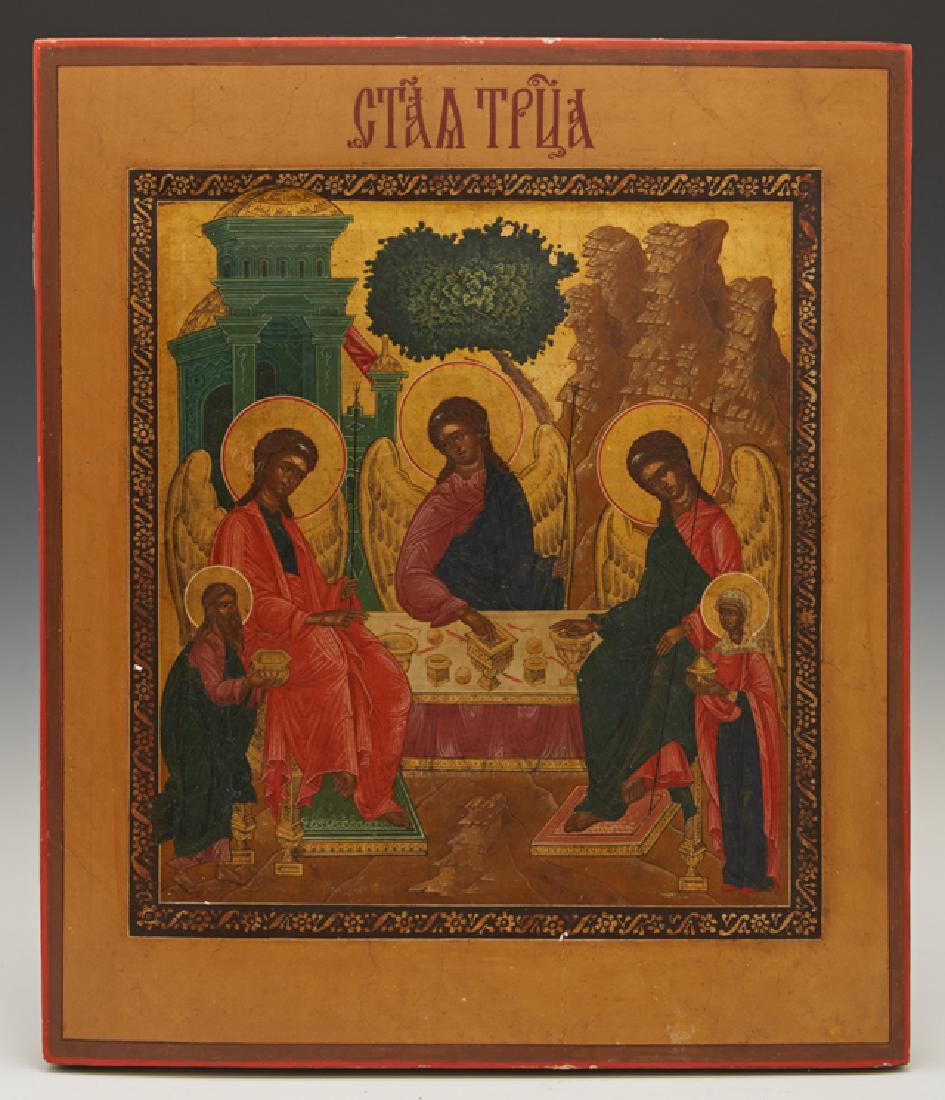Russian Icon of the Old Testament Trinity, 19th c., (1 of 1)