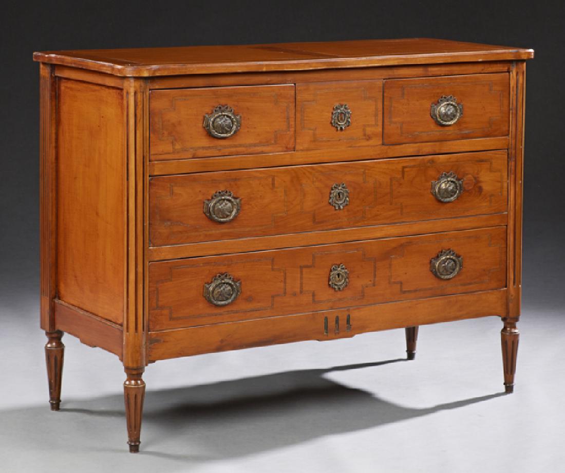 French Louis XVI Style Carved Cherry Commode, early (1 of 1)
