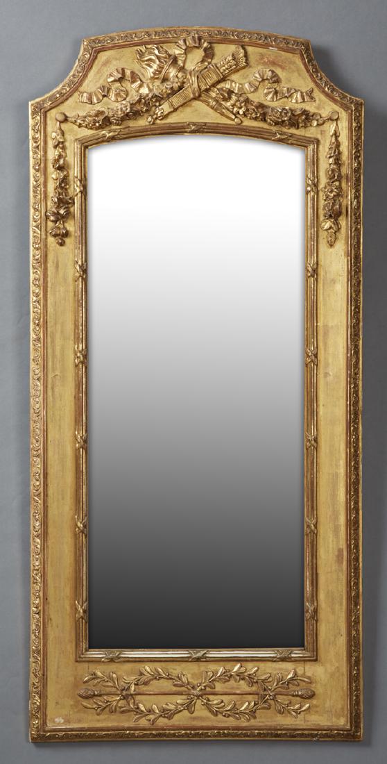 French Louis XVI Style Gilt and Gesso Pine Overmantel (1 of 1)