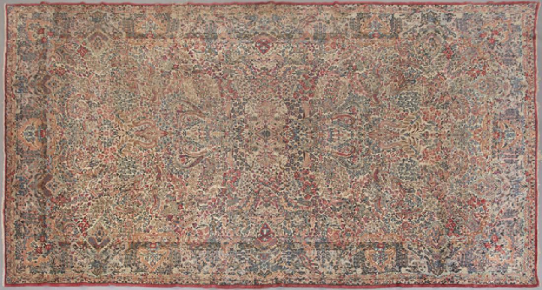 Semi Antique Kirman Carpet, 10' 9 x 17' 5 (1 of 1)