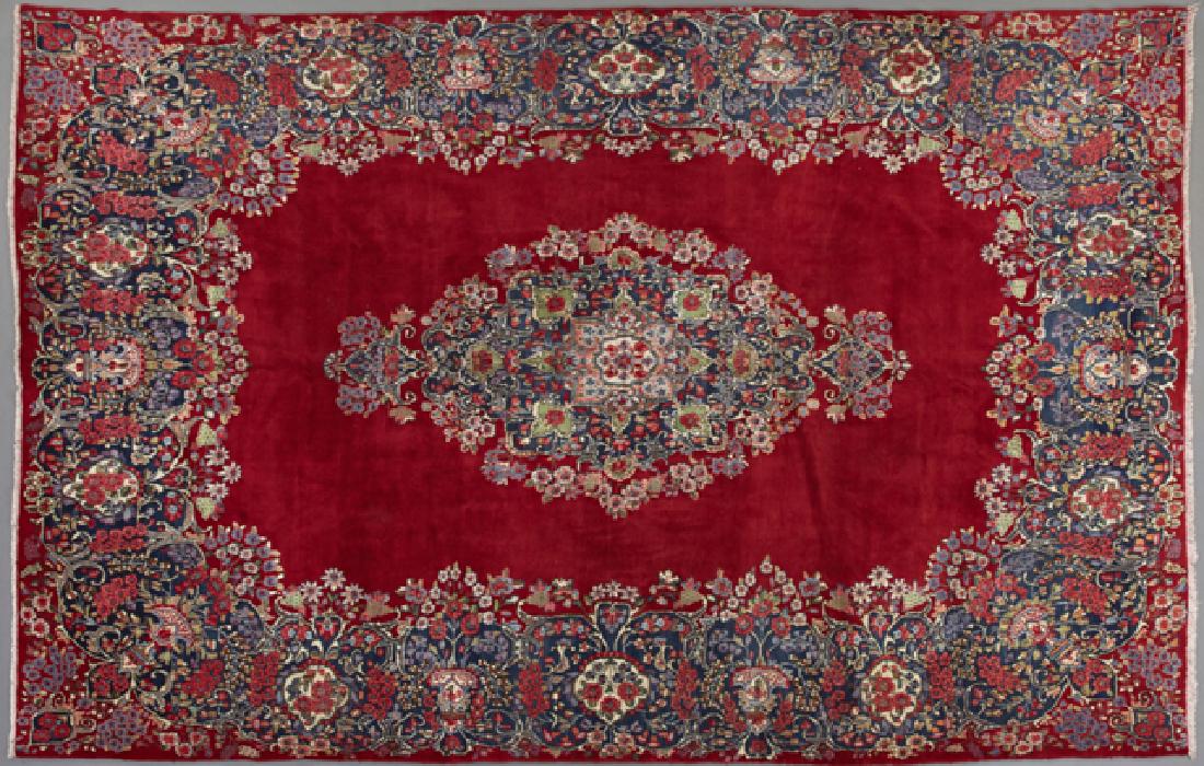 Semi Antique Persian Kirman Carpet, 8' 9 x 12' 6. (1 of 1)