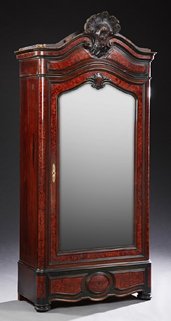 French Carved Walnut Bonnetiere, c. 1880, the arched (1 of 1)