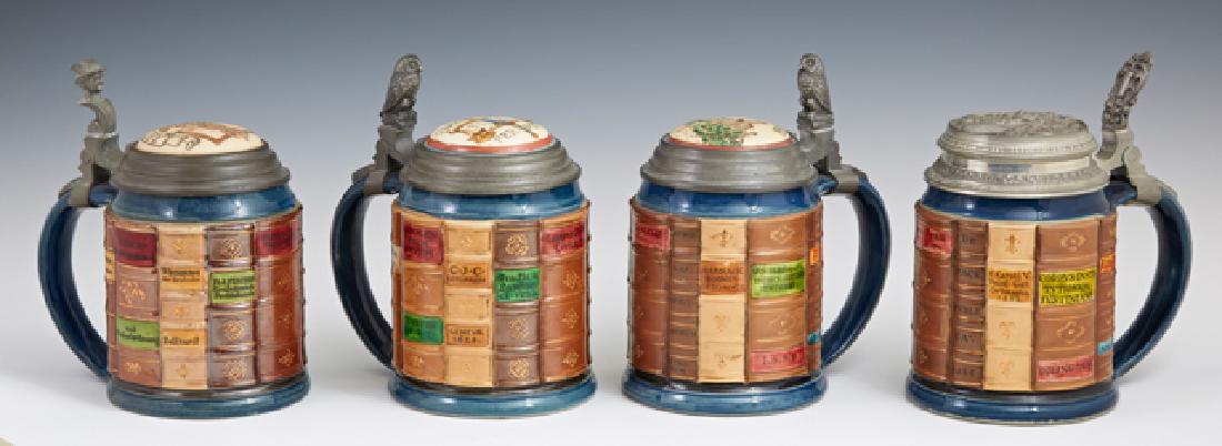 Group of Four Mettlach "Book" Steins, late 19th c., #20 (1 of 5)