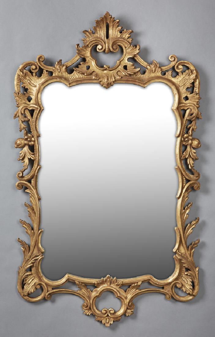 Continental Gilt and Gesso Overmantle Mirror, late 19th (1 of 1)
