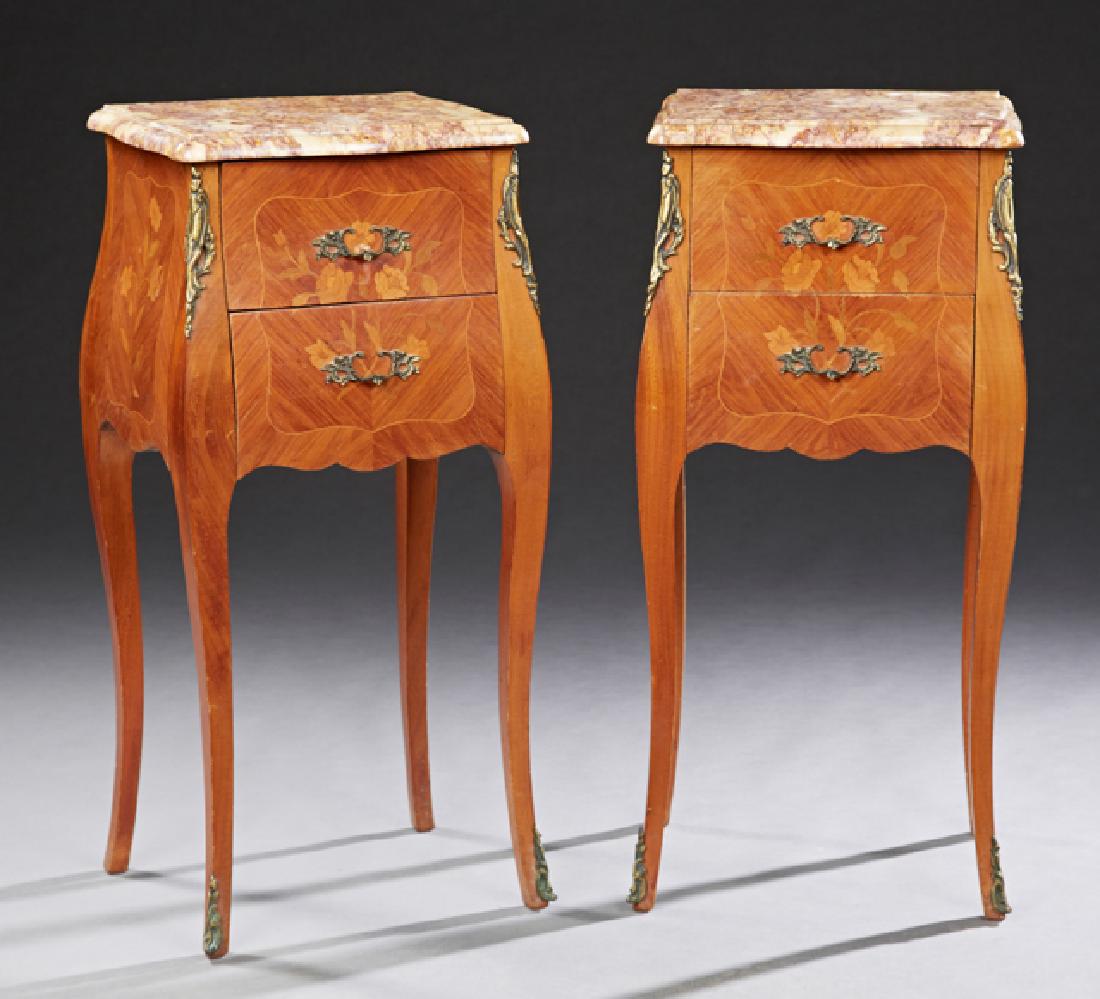 Pair of French Louis XV Style Ormolu Mounted Inlaid (1 of 1)