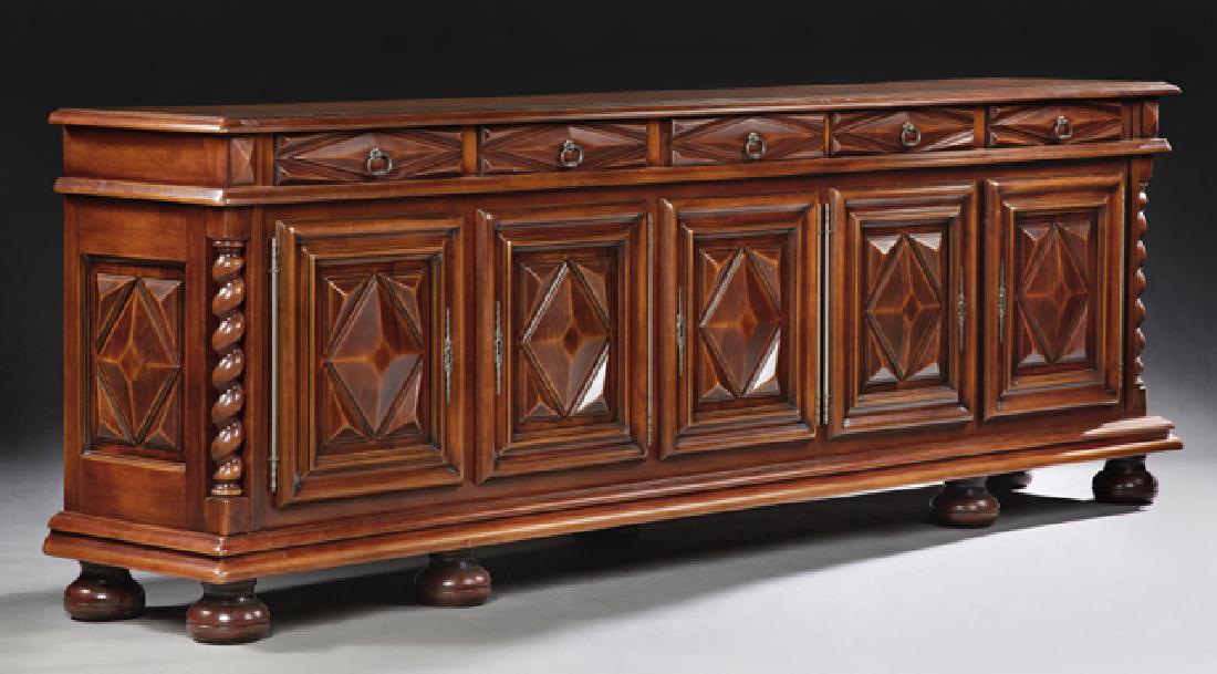 French Louis XIII Style Carved Walnut Sideboard, 20th (1 of 1)