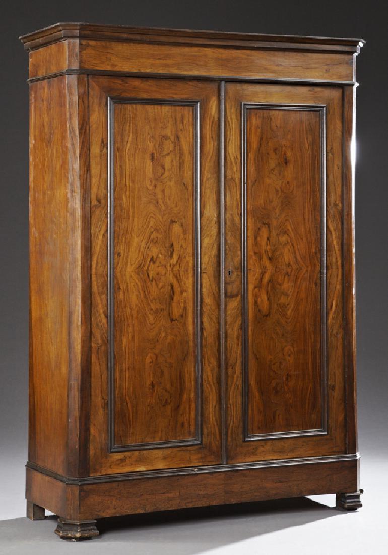 Louis Philippe Carved Walnut Double Door Armoire, 19th (1 of 1)