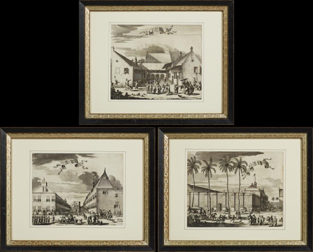 Group of Three Black and White Dutch Prints, 19th c., (1 of 4)