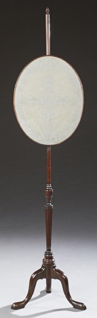 English Victorian Pole Screen, late 19th c., the (1 of 1)