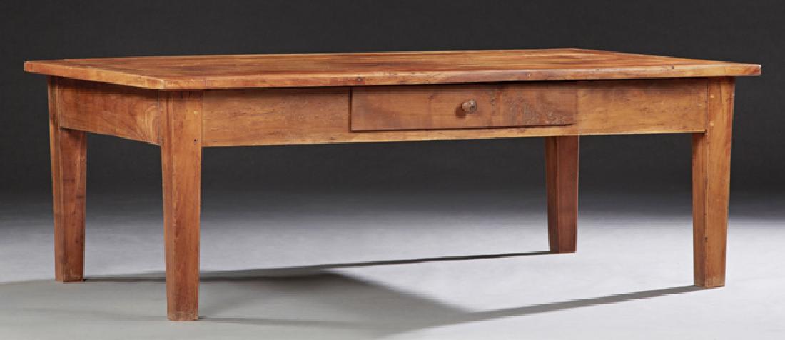 French Louis Philippe Carved Cherry Farmhouse Table, (1 of 5)