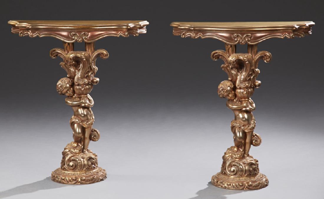 Pair of Continental Style Side Tables, 20th c., the (1 of 1)