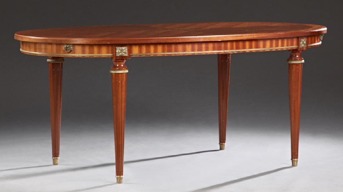 French Louis XVI Style Ormolu Mounted Inlaid Oval (1 of 3)