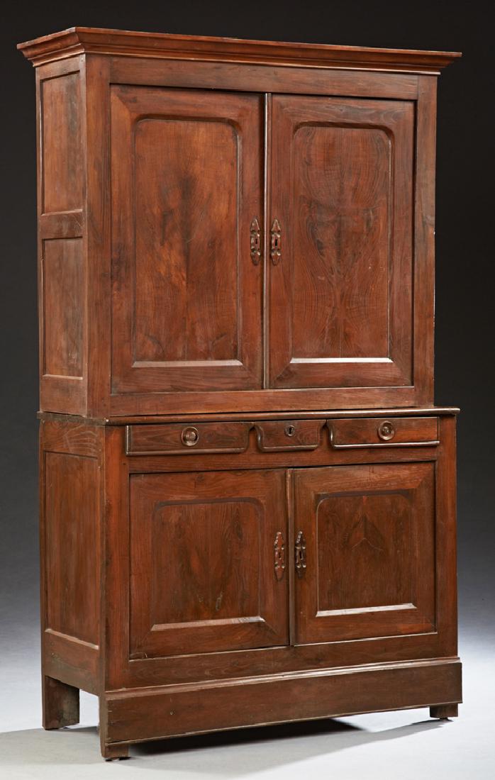 French Carved Cherry Buffet a Deux Corps, 19th c., with (1 of 1)