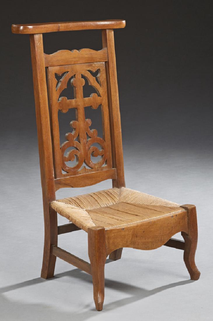 French Louis Philippe Carved Walnut Prie Dieu, 19th c., (1 of 1)