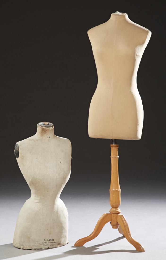 Two French Dressmaker's Forms, early 20th c., one on a (1 of 1)