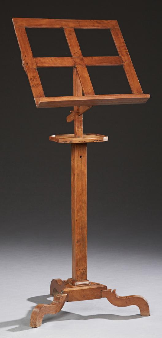 French Carved Cherry Music Stand, 19th c., the (1 of 1)