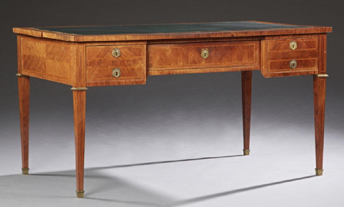 French Louis XVI Style Carved Inlaid Kingwood Desk, (1 of 1)