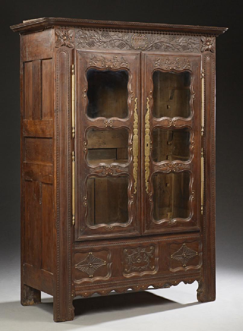French Henri II Style Carved Oak Armoire, 18th c., the (1 of 1)