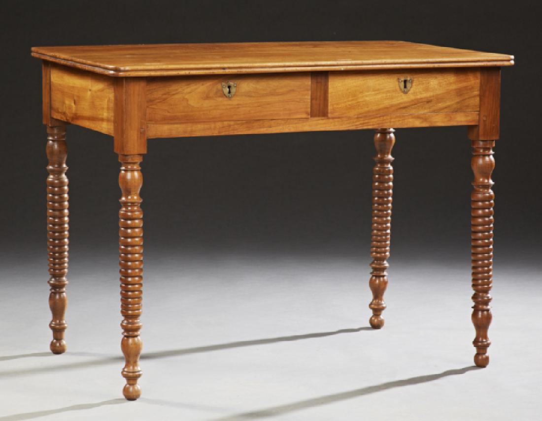 French Louis Philippe Carved Walnut Writing Table, 19th (1 of 1)