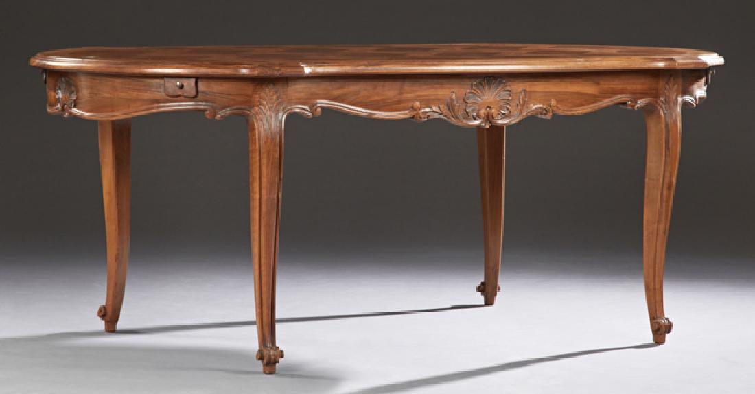 French Louis XV Style Carved Walnut Dining Table, early (1 of 1)