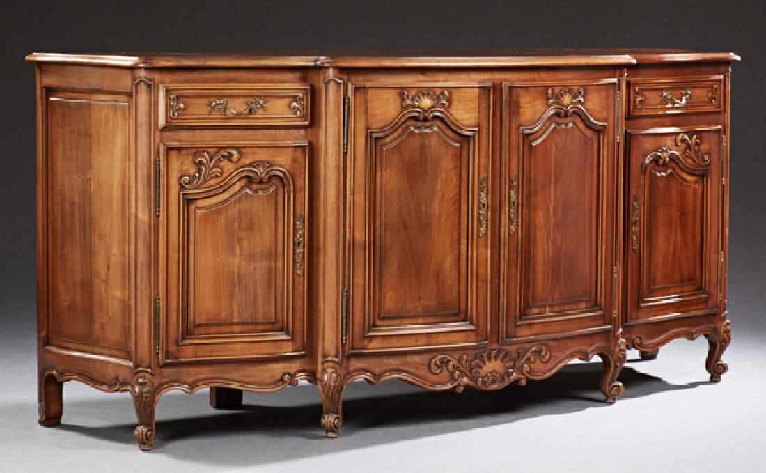 French Louis XV Style Carved Cherry Sideboard, 19th c., (1 of 1)