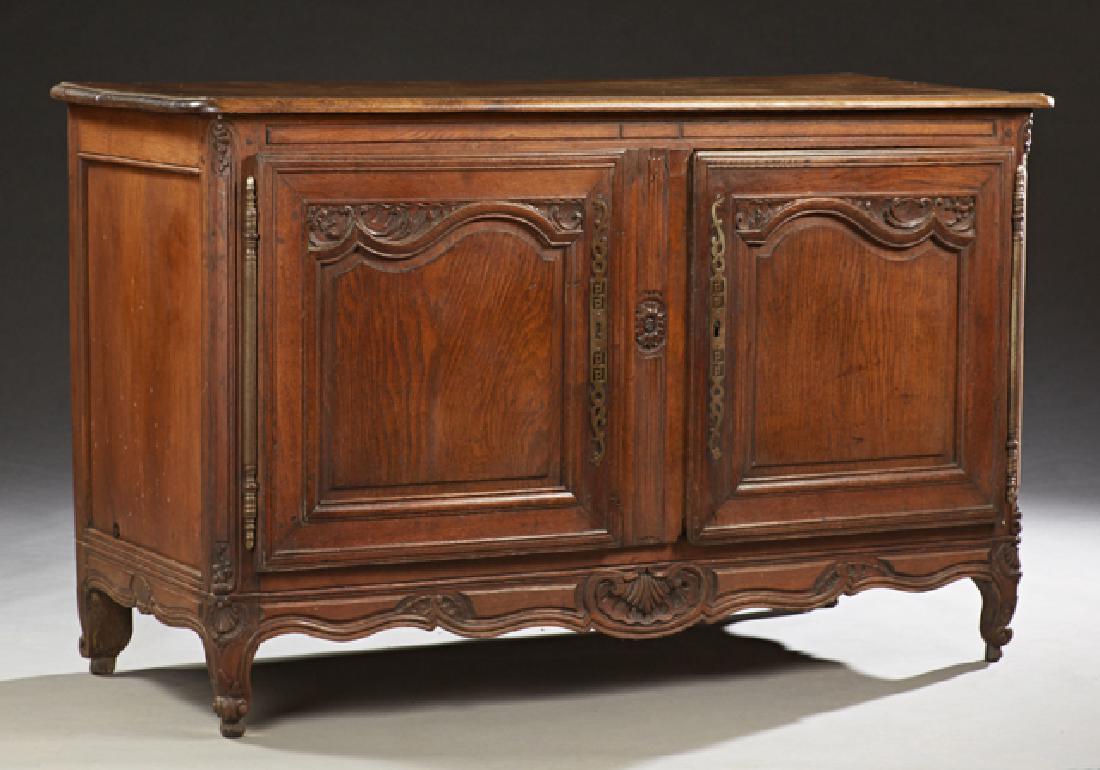 French Louis XV Style Carved Oak Sideboard, 19th c., (1 of 1)