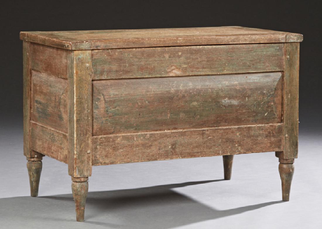 Polychromed Pine Bedding Box, 19th c., the front with a (1 of 2)