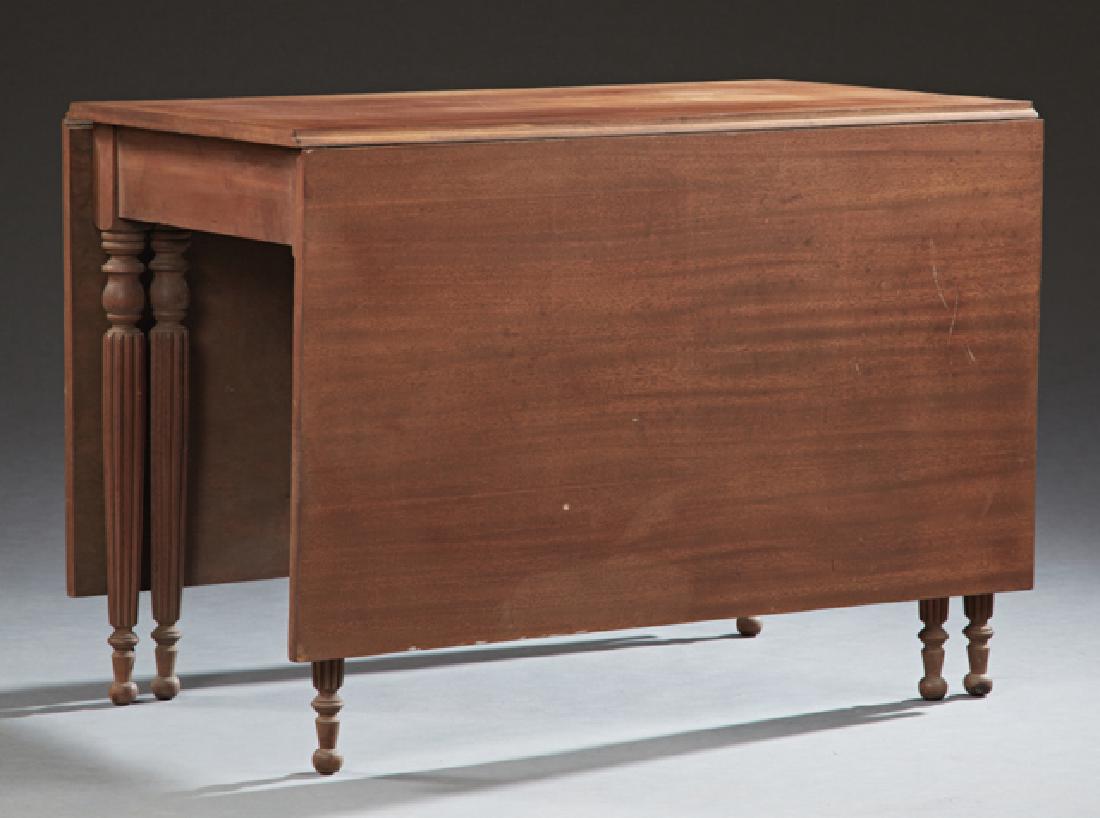 English Sheraton Style Carved Walnut Drop Leaf Dining (1 of 1)