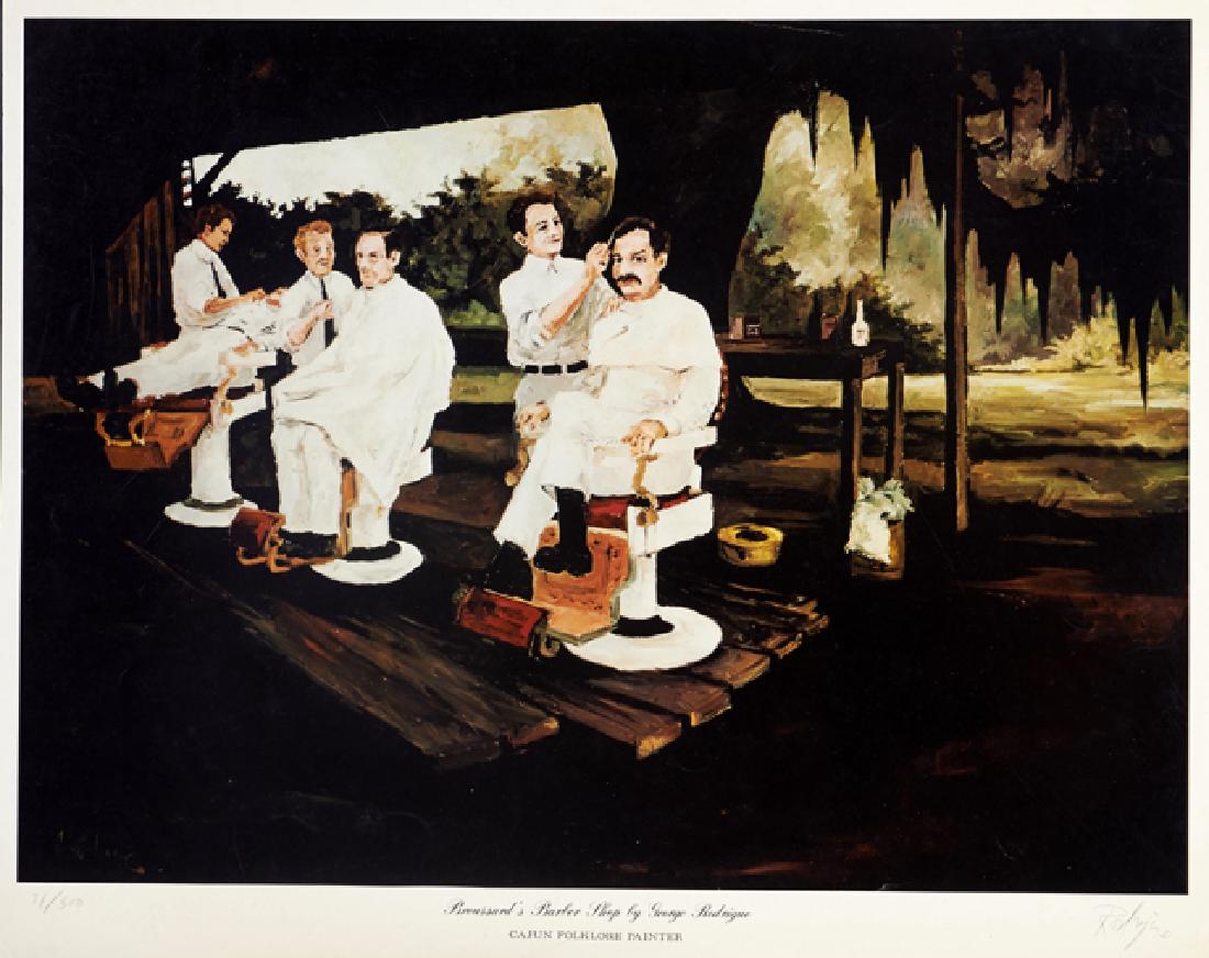 George Rodrigue (1944-2013), "Broussard's Barber Shop," (1 of 1)