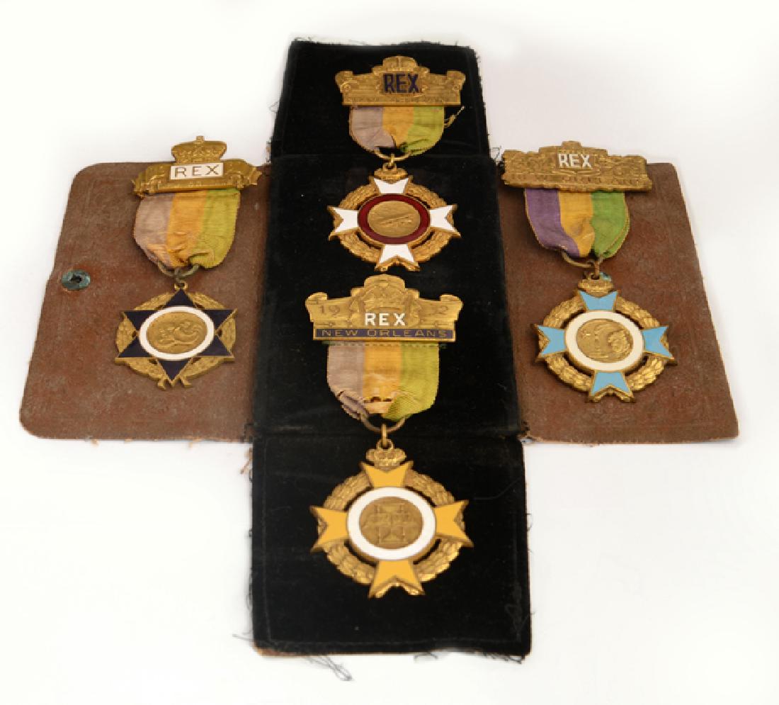 Mardi Gras- Group of Four Rex Ducal Badges, for 1931, (1 of 2)