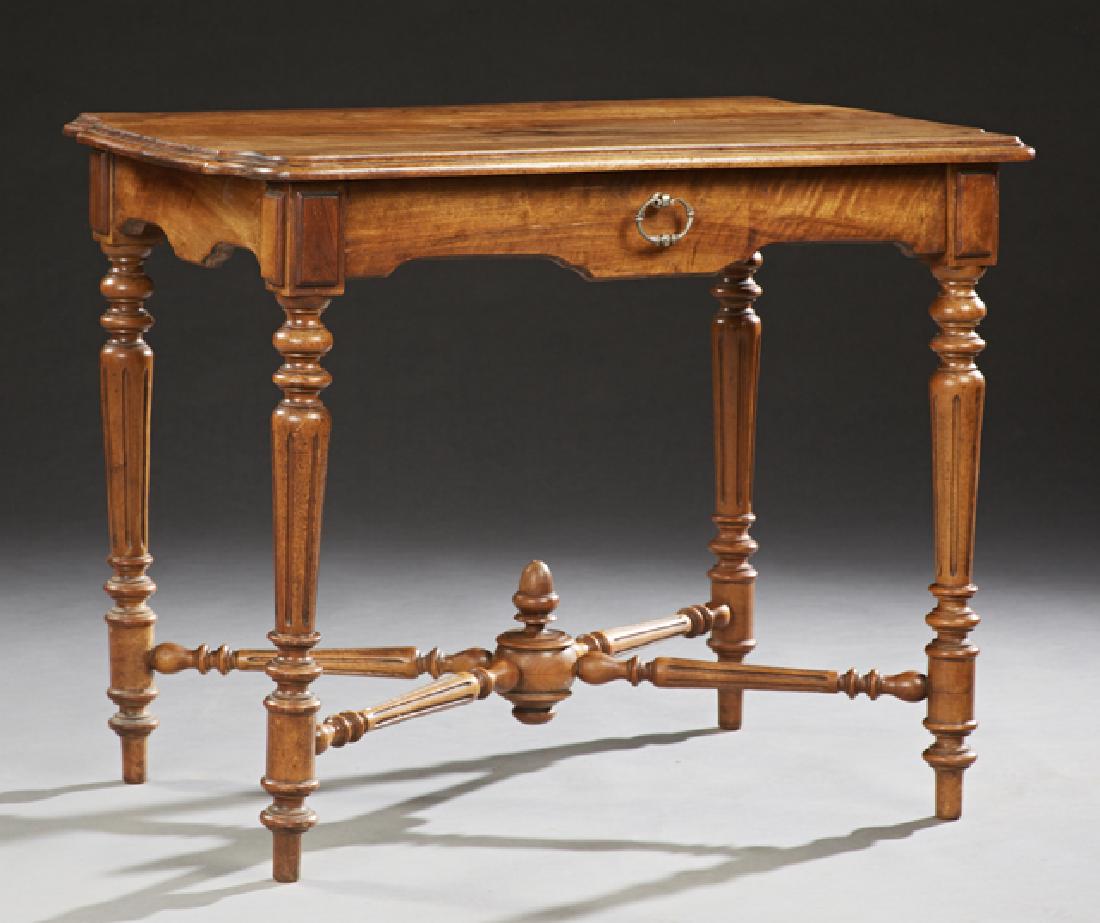 French Louis Philippe Carved Walnut Writing Table, 19th (1 of 1)