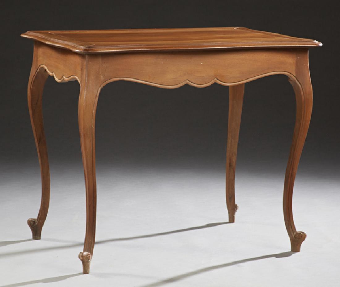 French Louis XV Style Carved Walnut Table, late 19th (1 of 1)