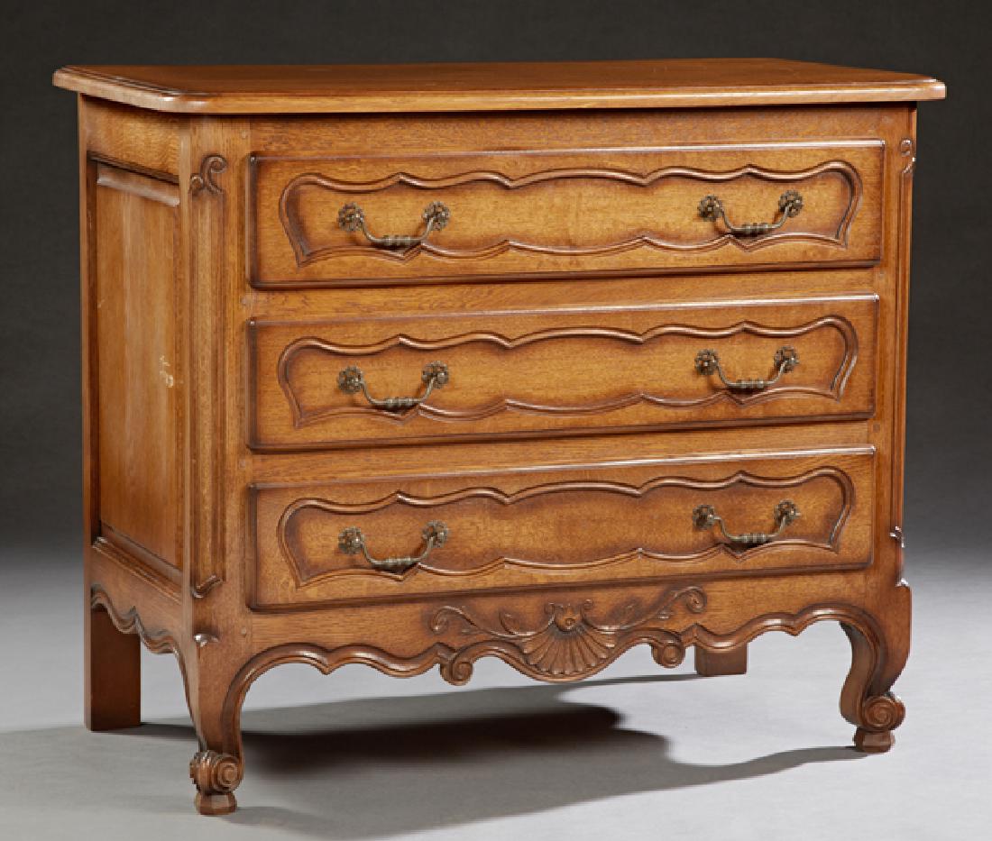 French Louis XV Style Carved Oak Commode, early 20th (1 of 1)