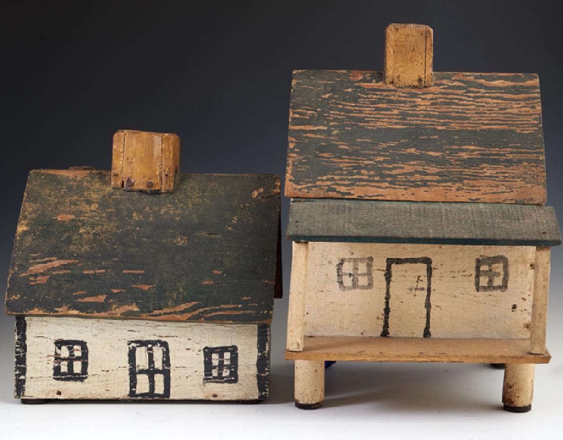 Two Folk Art Models of Louisiana Cabins, early 20th c., (1 of 1)