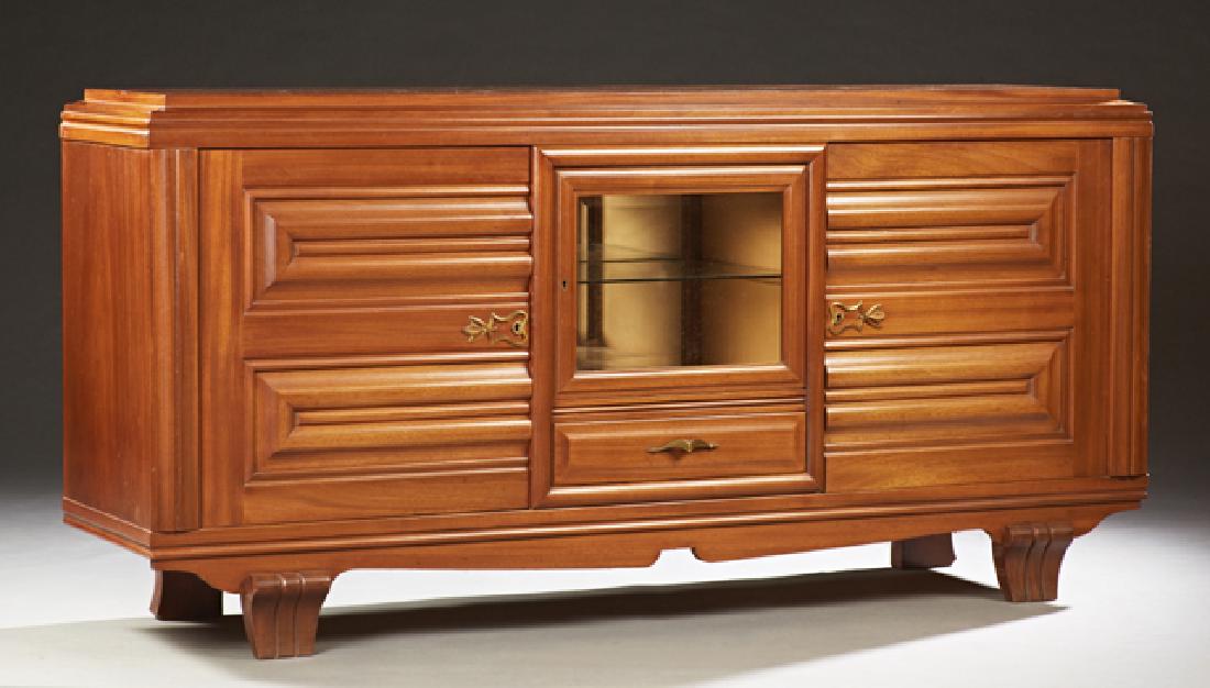 French Art Deco Carved Walnut Sideboard, early 20th c., (1 of 1)