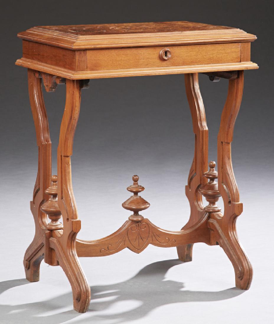 American Eastlake Carved Walnut Side Table, c. 1890, (1 of 1)